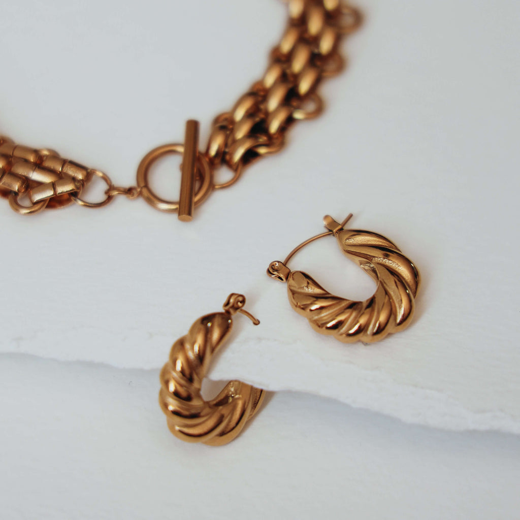 KATHERINE 18k gold hoop earrings