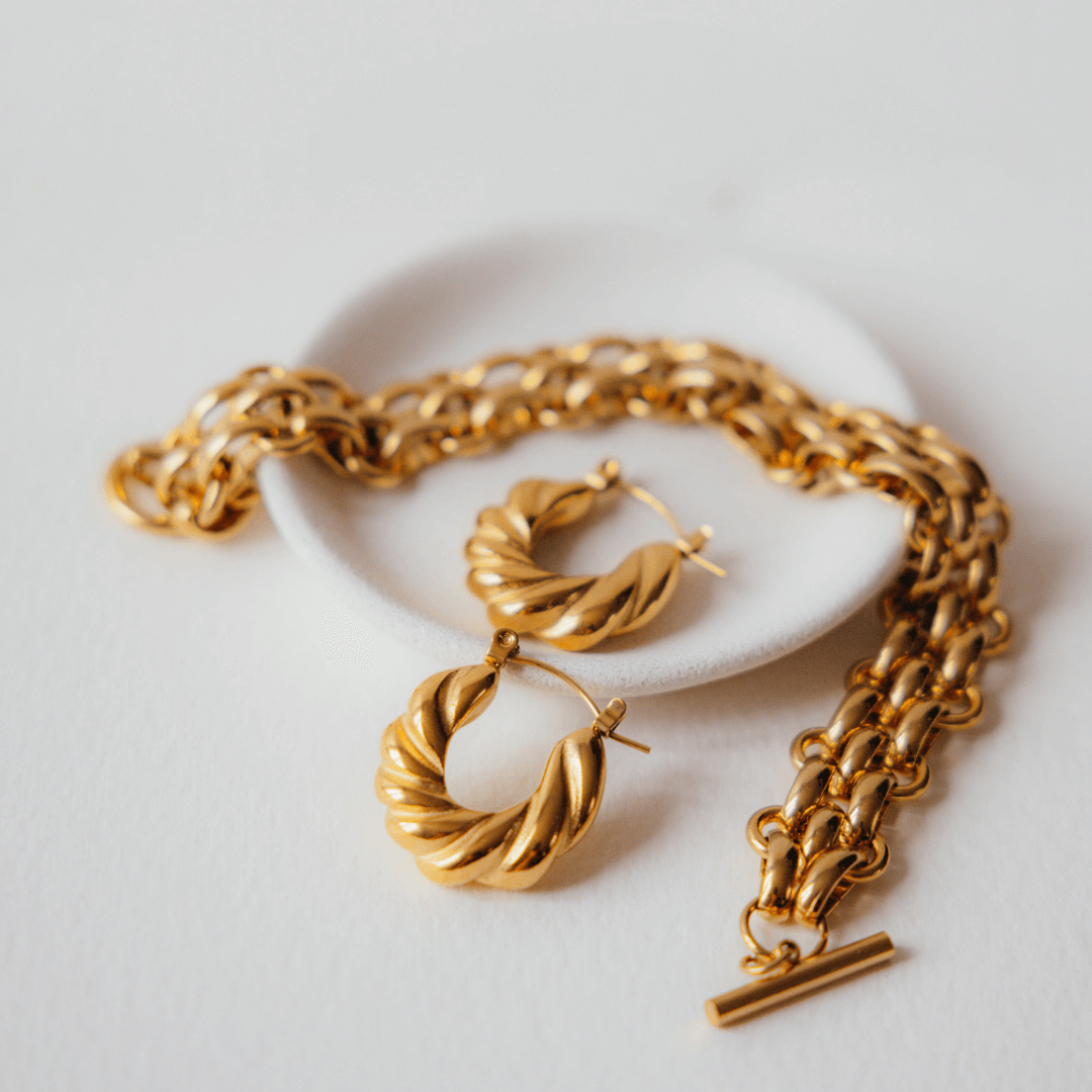 Eliza Chunky Bracelet – Bold Gold Chain Bracelet | The Jewellery Edit