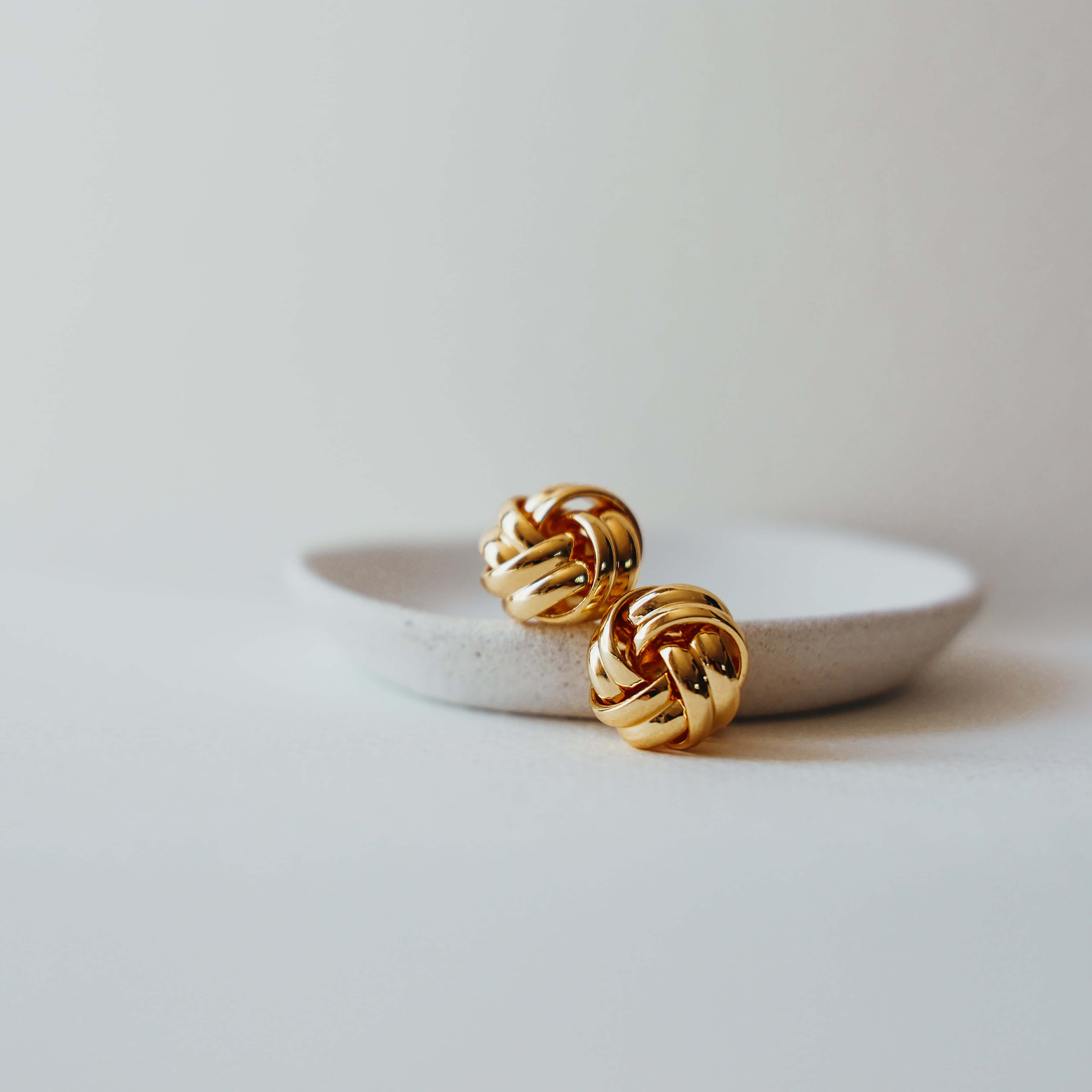 Beatrice Knot Stud Earrings – Classic Gold Knot Studs | The Jewellery Edit