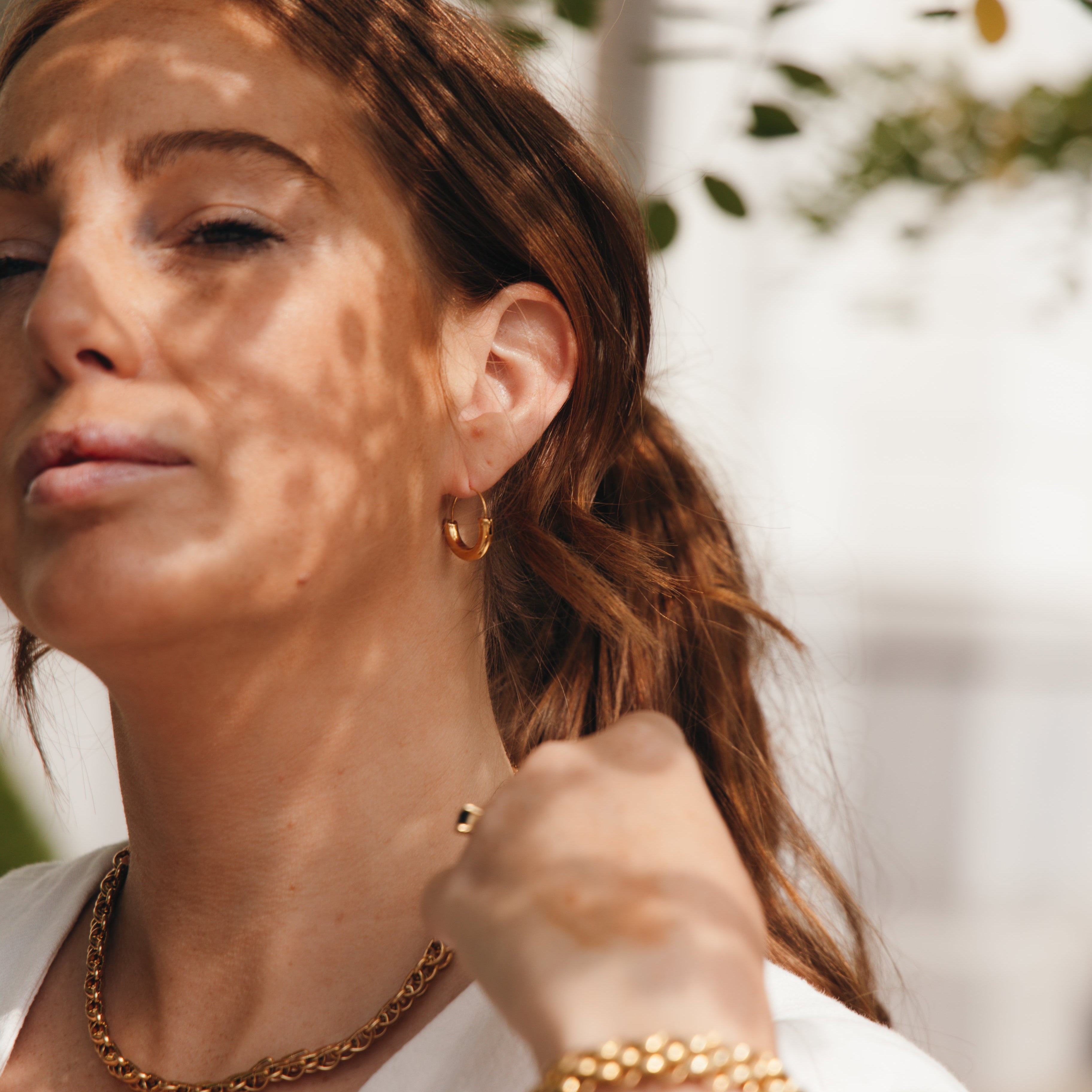 MCKENZIE 18k gold hoop earrings