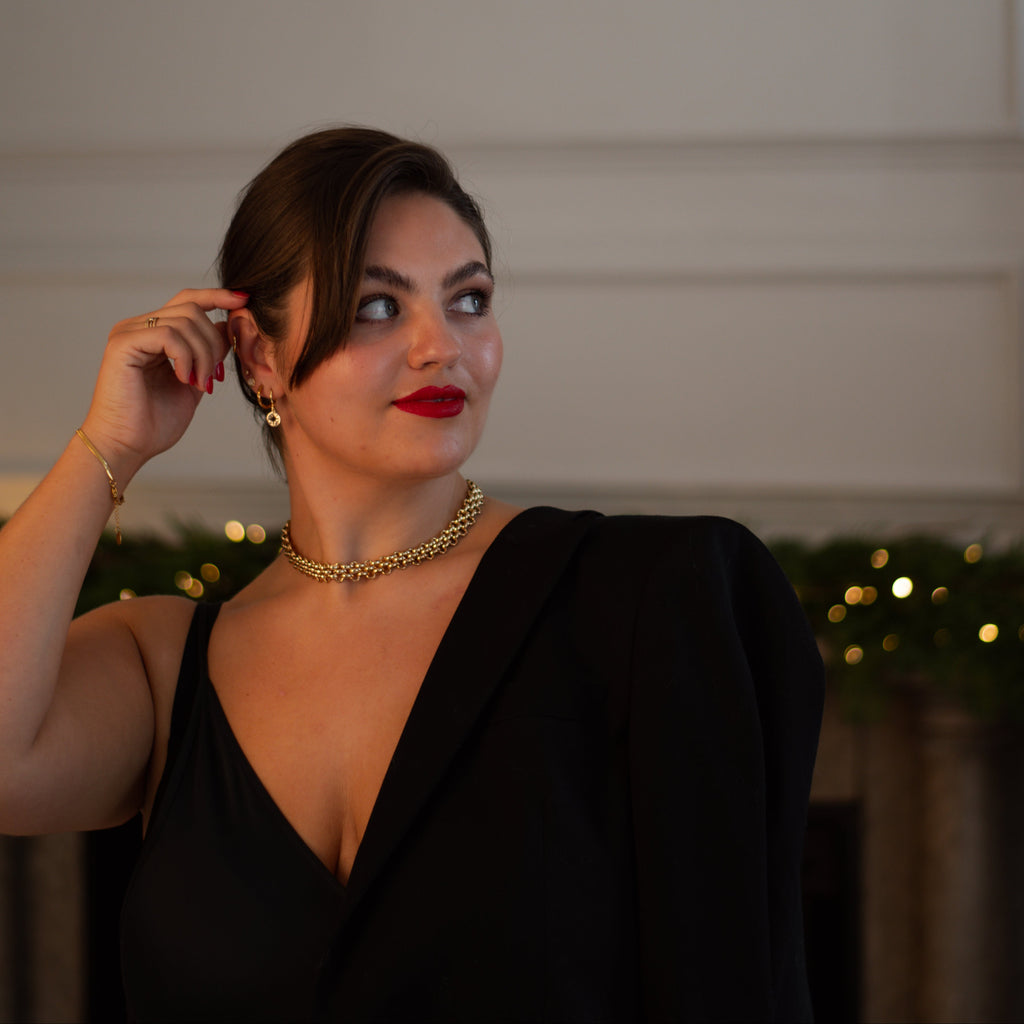 WILLOW chunky 18k gold necklace