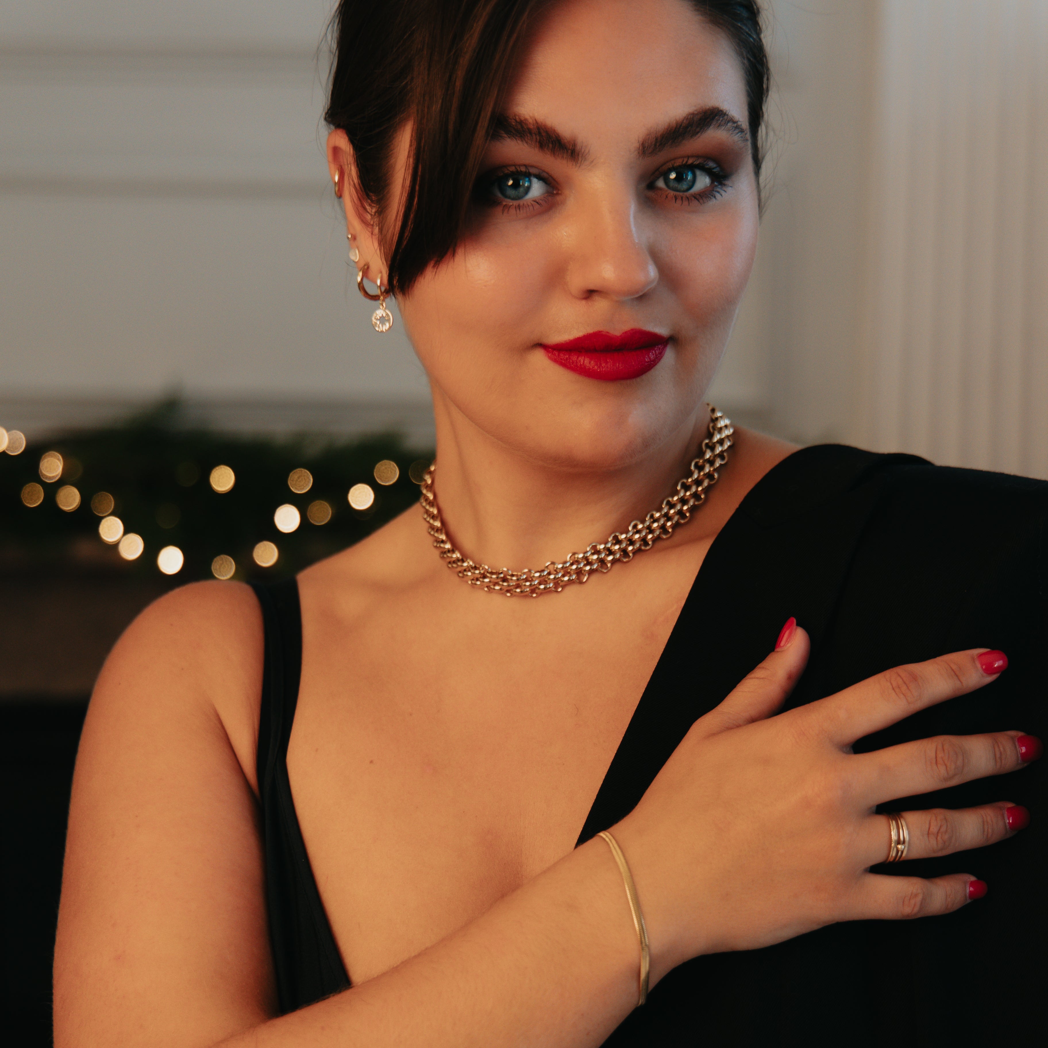 WILLOW chunky 18k gold necklace