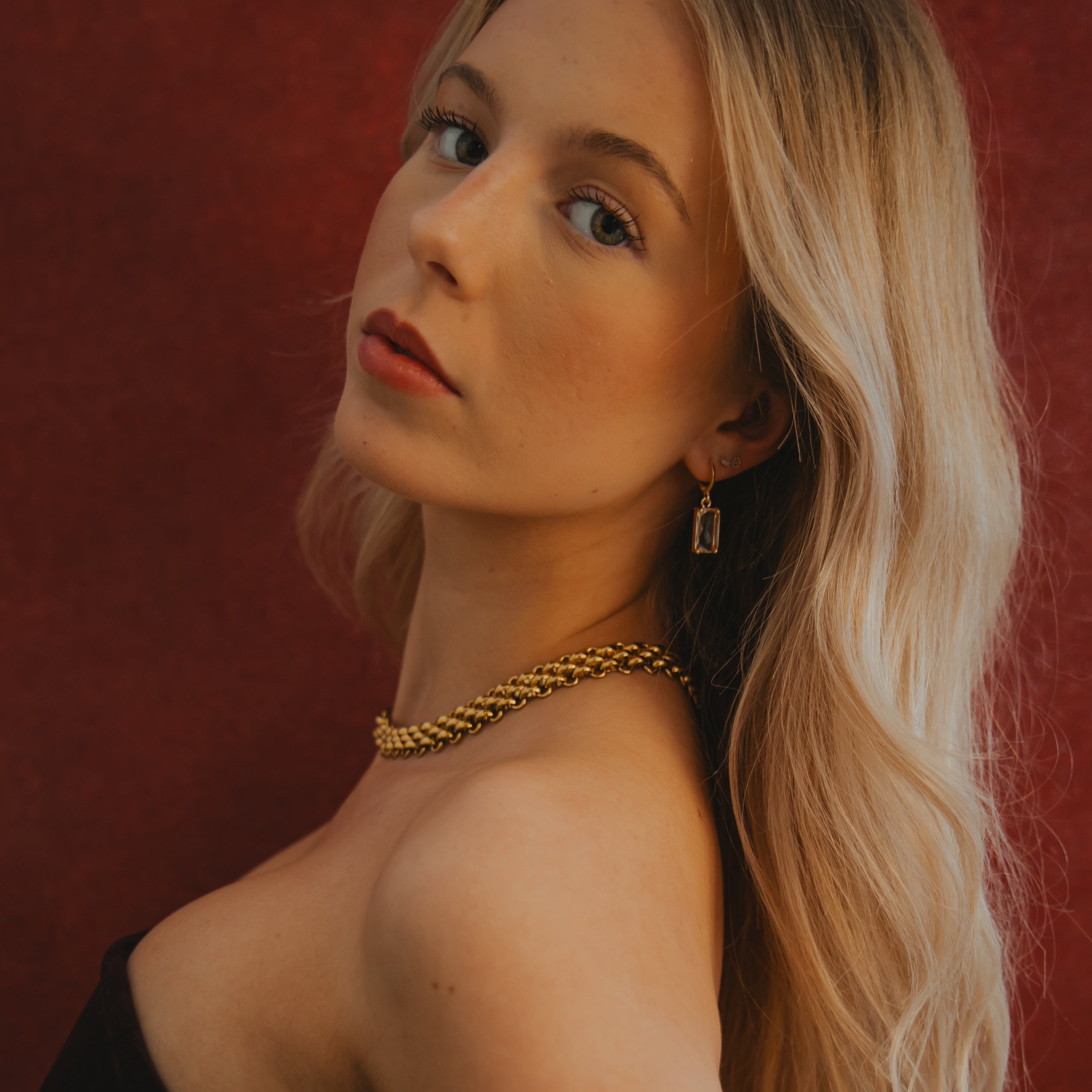 WILLOW chunky 18k gold necklace