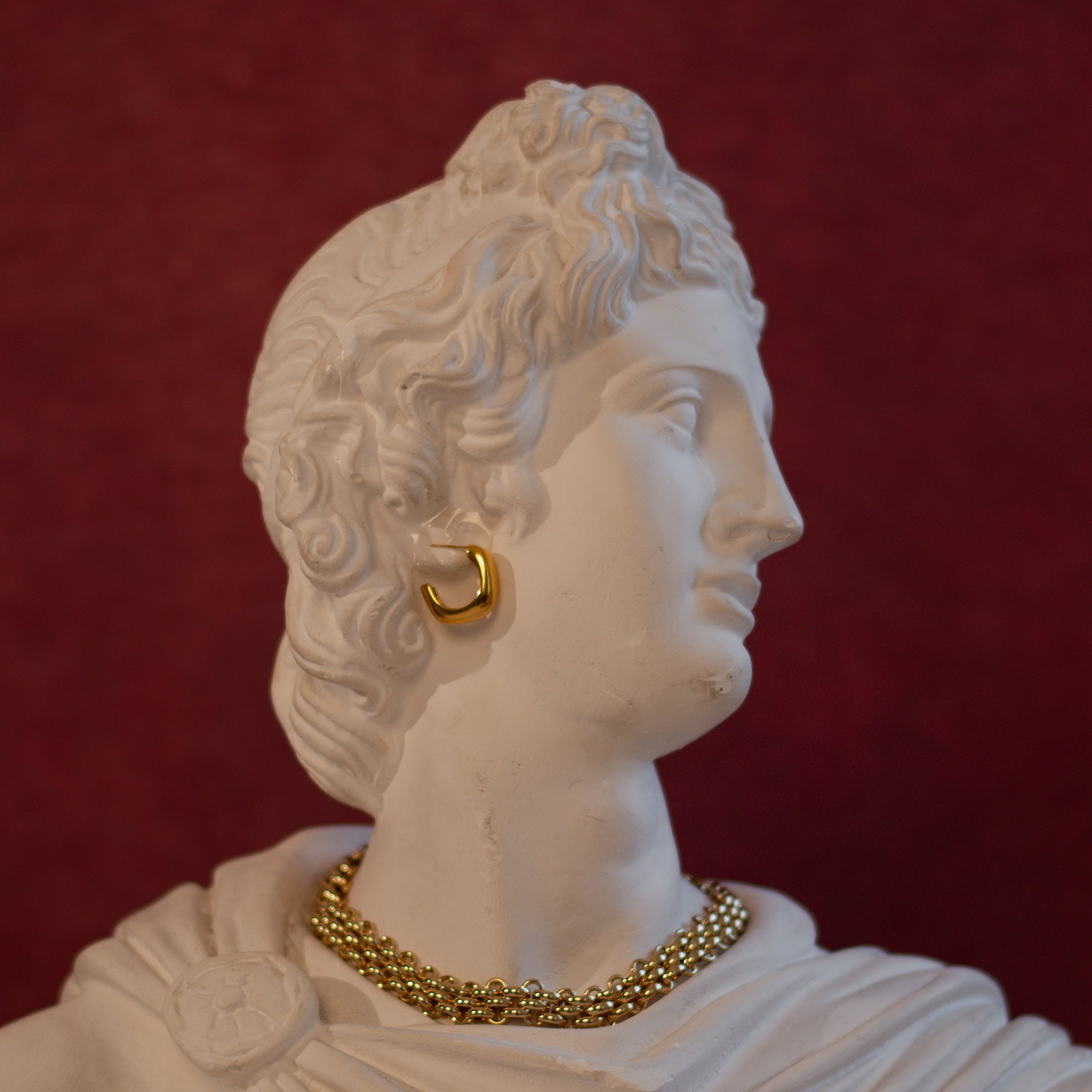 HARPER 18k gold open hoop earrings